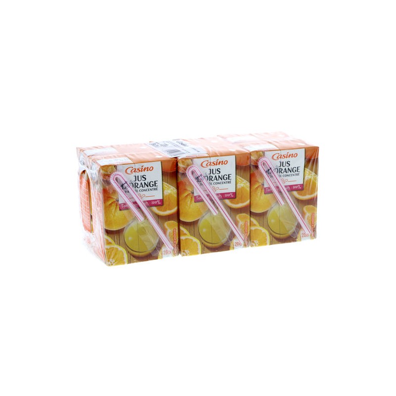 CASINO Jus d'orange - 6x20cl CASINO Jus d'orange - 6x20cl
