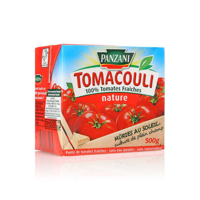 PANZANI Purée de tomates fraîches 500g PANZANI Purée de tomates fraîches 500g