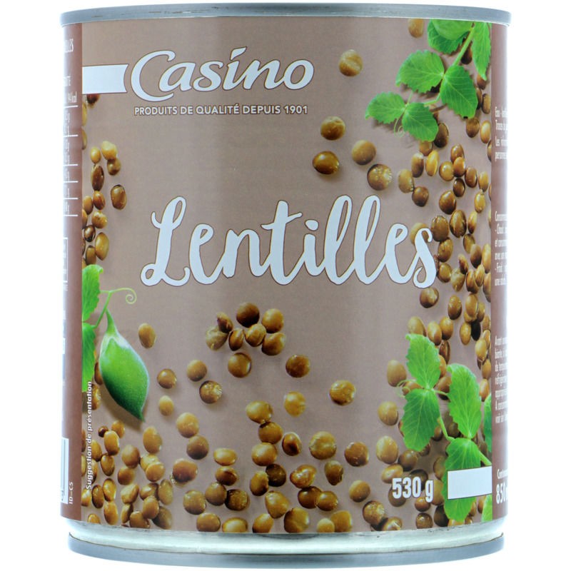 CASINO Lentilles 530g CASINO Lentilles 530g