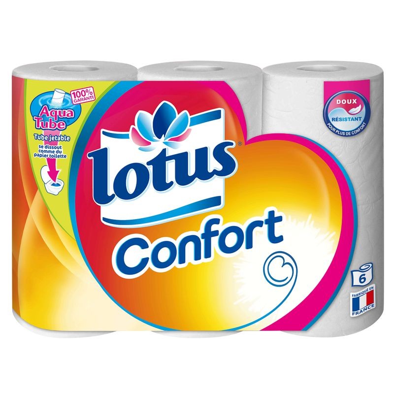 LOTUS Papier hygiénique Lotus Confort x6 LOTUS Papier hygiénique Lotus Confort x6