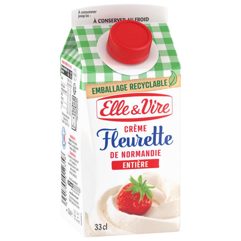 ELLE&VIRE Crème fleurette 30%MG 33cl ELLE&VIRE Crème fleurette 30%MG 33cl