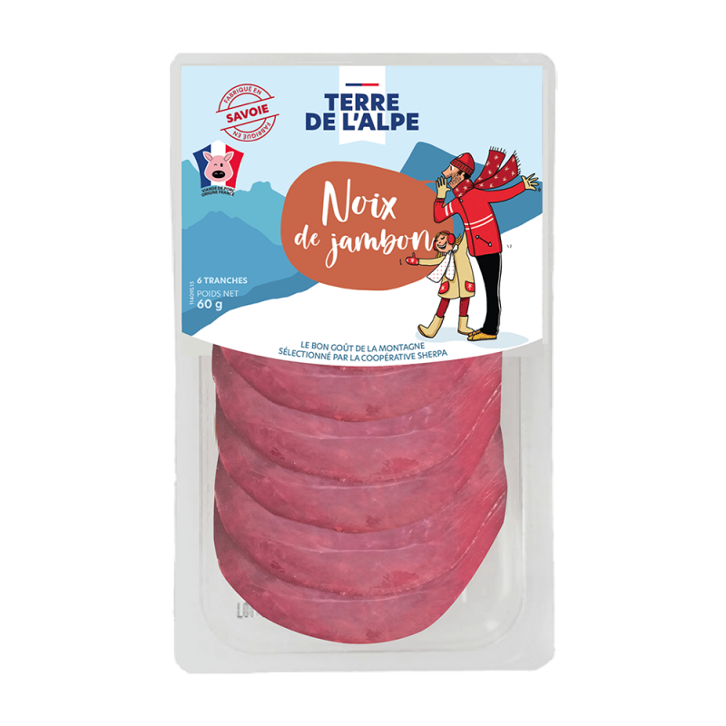 TERRE DE L'ALPE Noix de Jambon 6 tranches - 50g TERRE DE L'ALPE Noix de Jambon 6 tranches - 50g